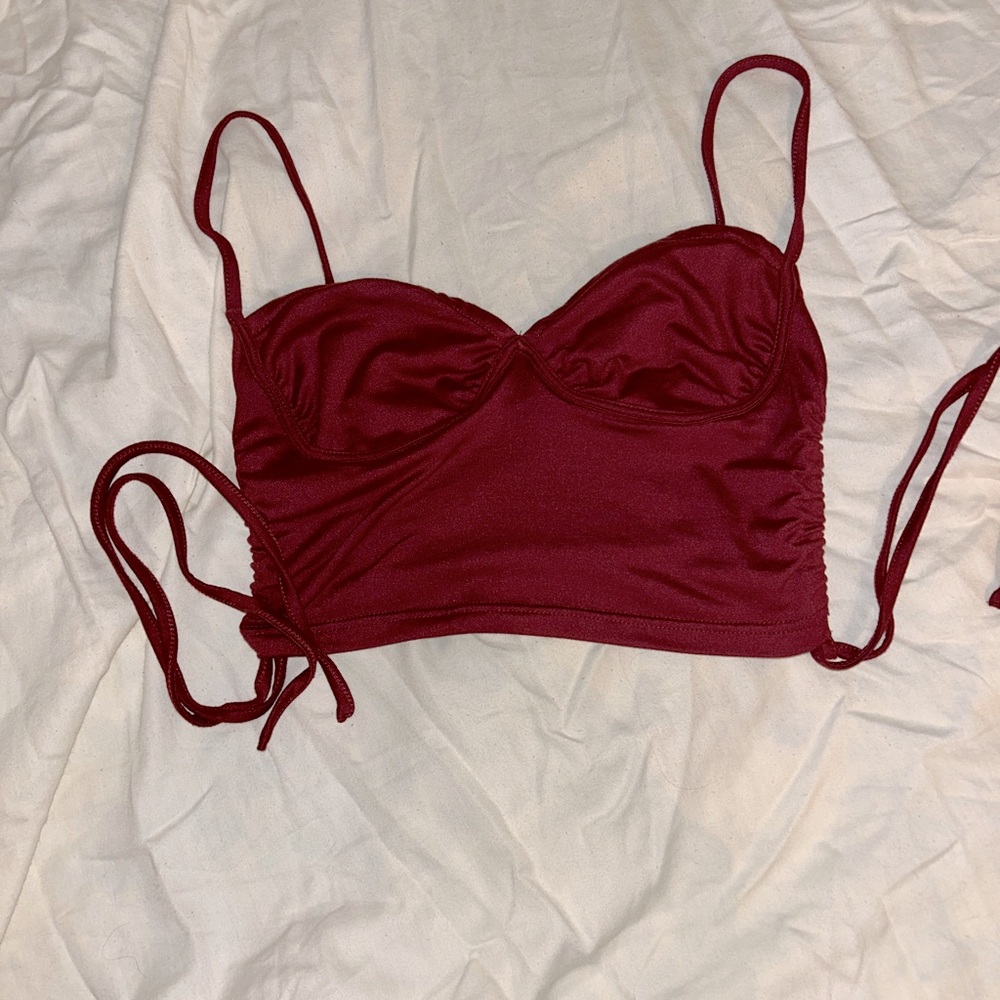 burgundy tank